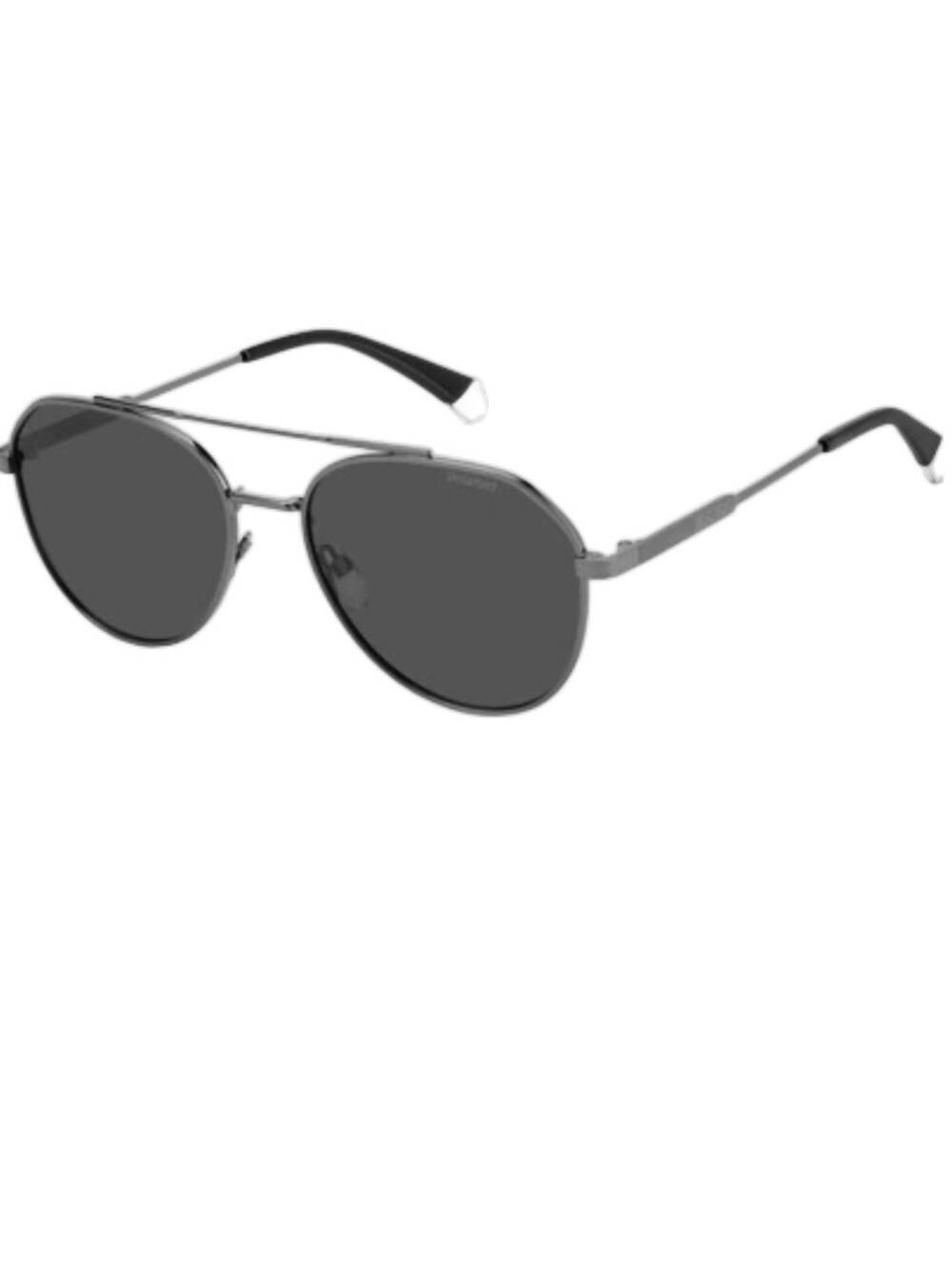 NEW POLAROID men's 4119 kj1 pilot sunglasses in dark ruthenium/ grey polar